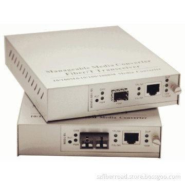 10/100/1000m One to One SFP Manageable Media Converter, Web Smart Media Converter